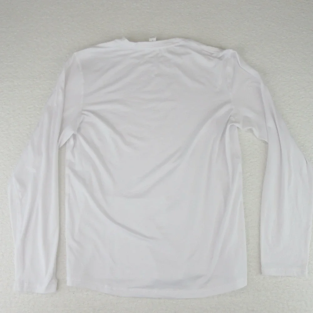 90 Degree by Reflex Super Soft Everyday‎ Long Sleeve Top Shirt Mens Large White